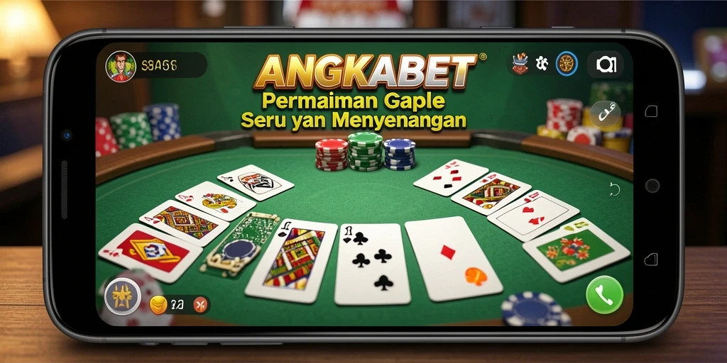 Screenshot gameplay Gaple di ANGKABET yang menarik.