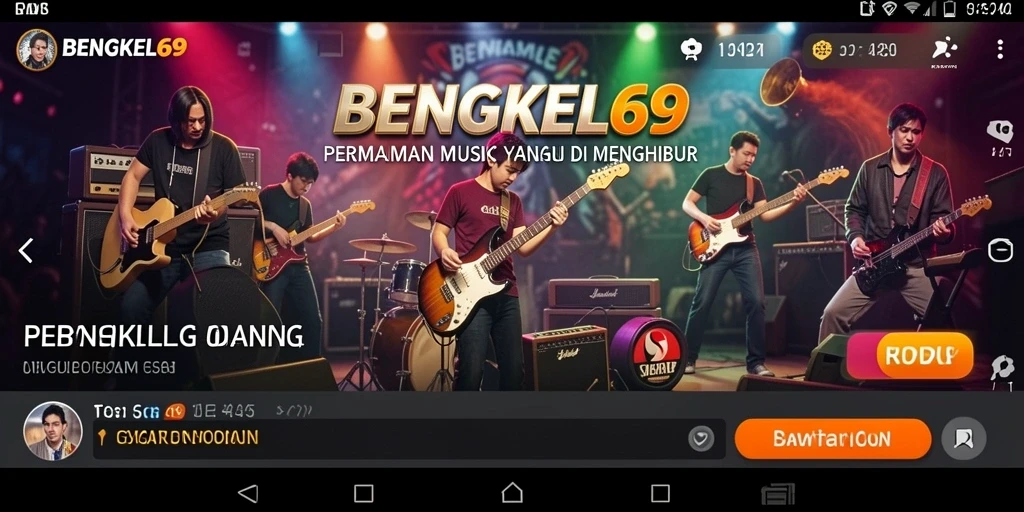 Gameplay BENGKEL69 yang interaktif dan menyenangkan dengan berbagai lagu.