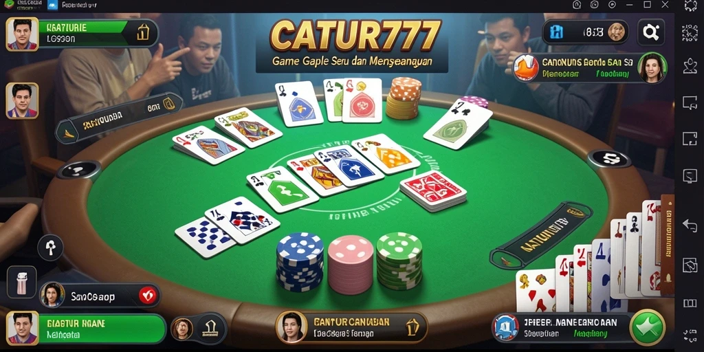 Tampilan gameplay Gaple yang seru dan interaktif di CATUR777.