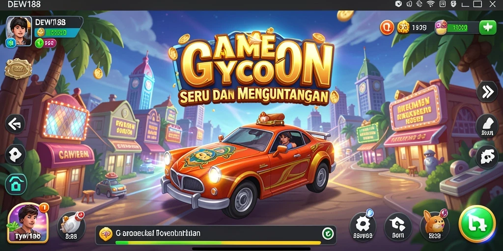 Tangkapan layar gameplay DEWI188 menampilkan momen seru saat mengelola bisnis Tycoon.