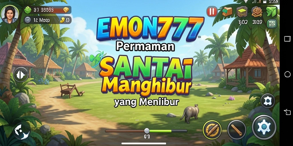 Tampilan gameplay menarik dari EMON777 yang penuh warna.
