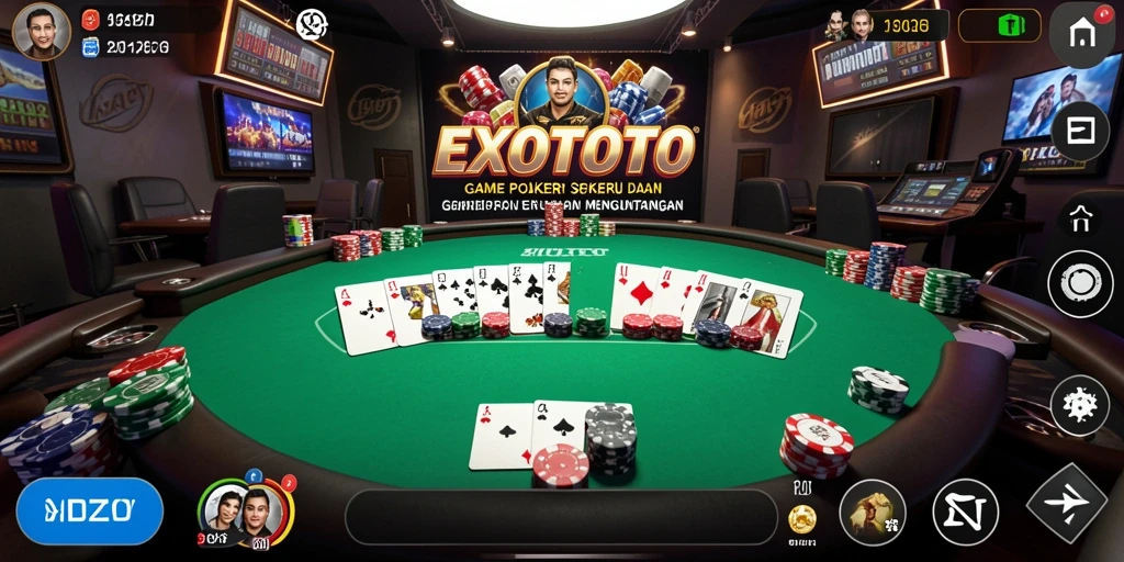 Tampilan menarik dari permainan Poker di EXOTOTO.
