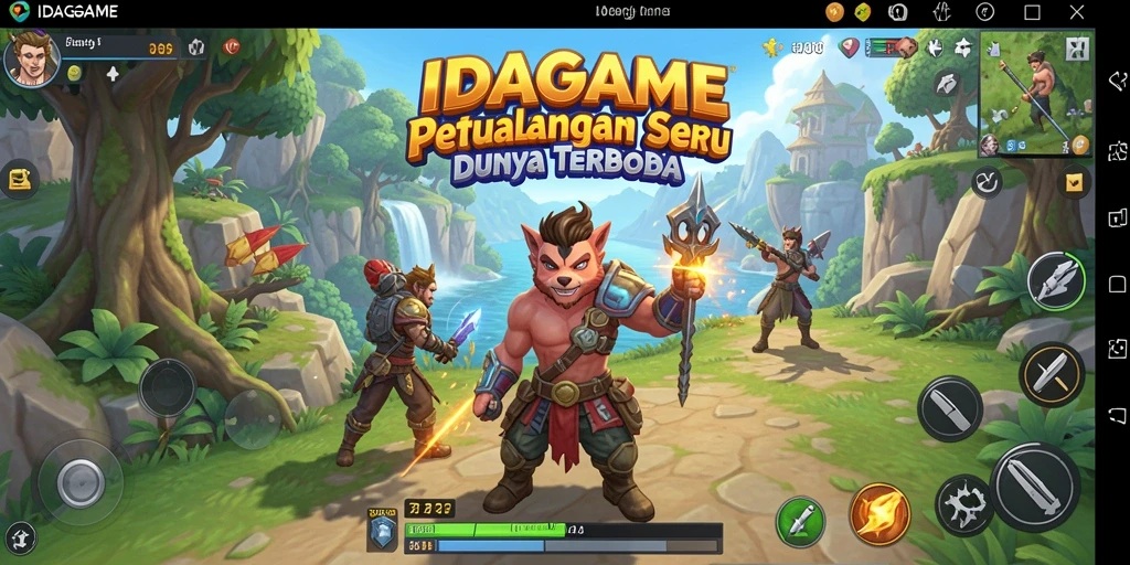 Screenshot menunjukkan petualangan seru dalam dunia Open World.