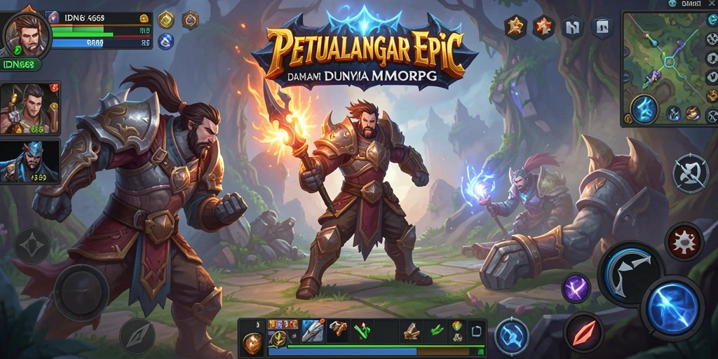 Menampilkan aksi seru dalam game MMORPG IDN668.