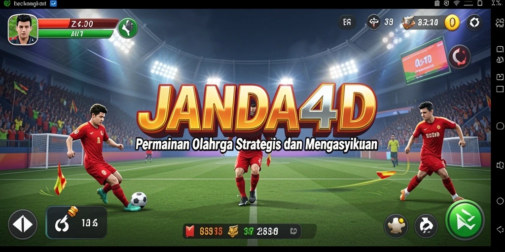 Screenshot gameplay JANDA4D menghadirkan aksi olahraga yang seru.