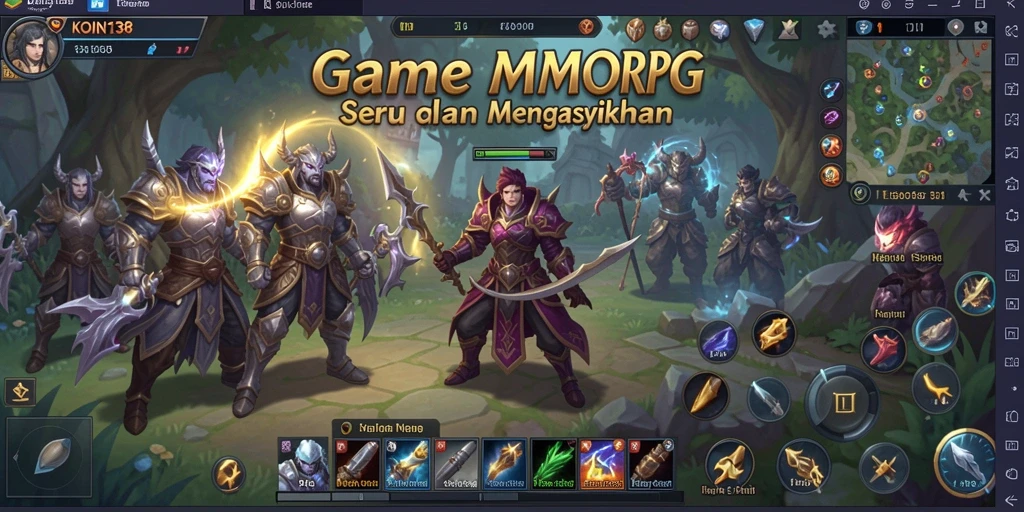 Tampilan gameplay KOIN138 yang penuh aksi dan strategi.