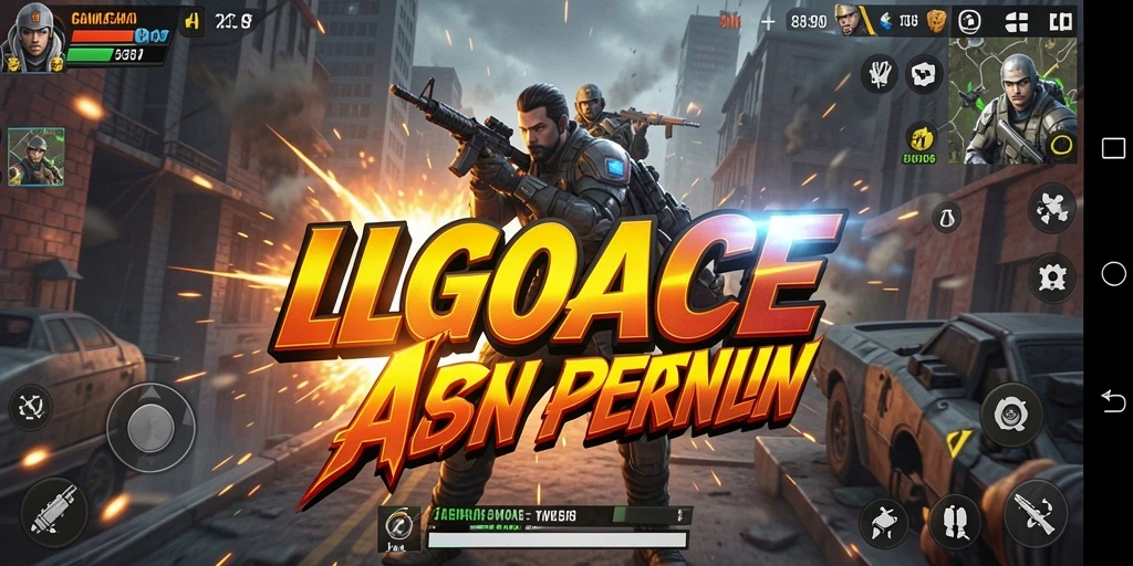 Tampilan screenshot LGOACE menampilkan aksi pertarungan yang penuh semangat.