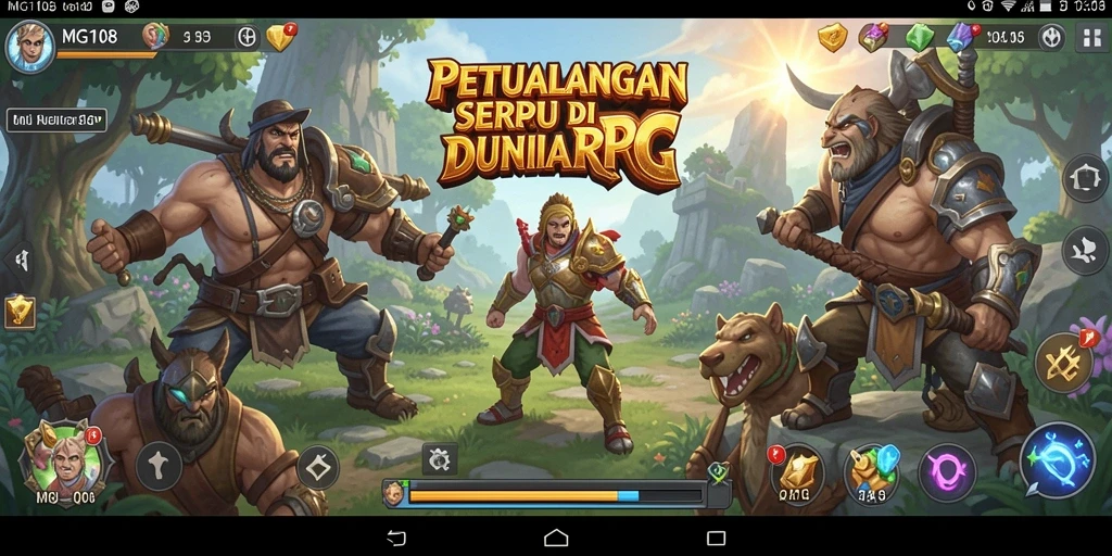Tampilan menakjubkan dari gameplay RPG di MG108.