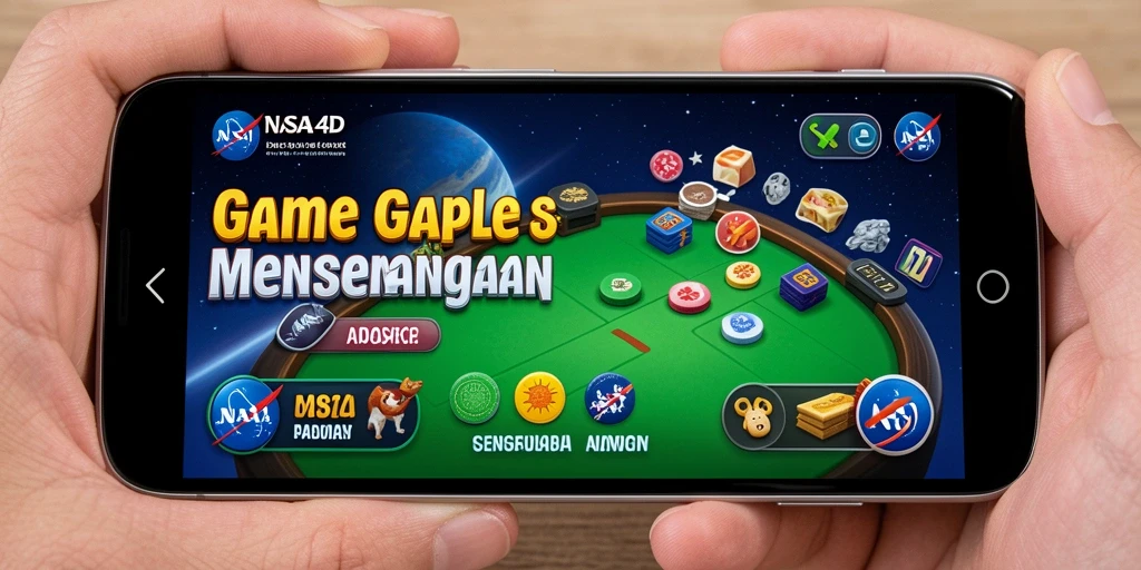 Tampilan gameplay Gaple yang seru dalam aplikasi NASA4D.