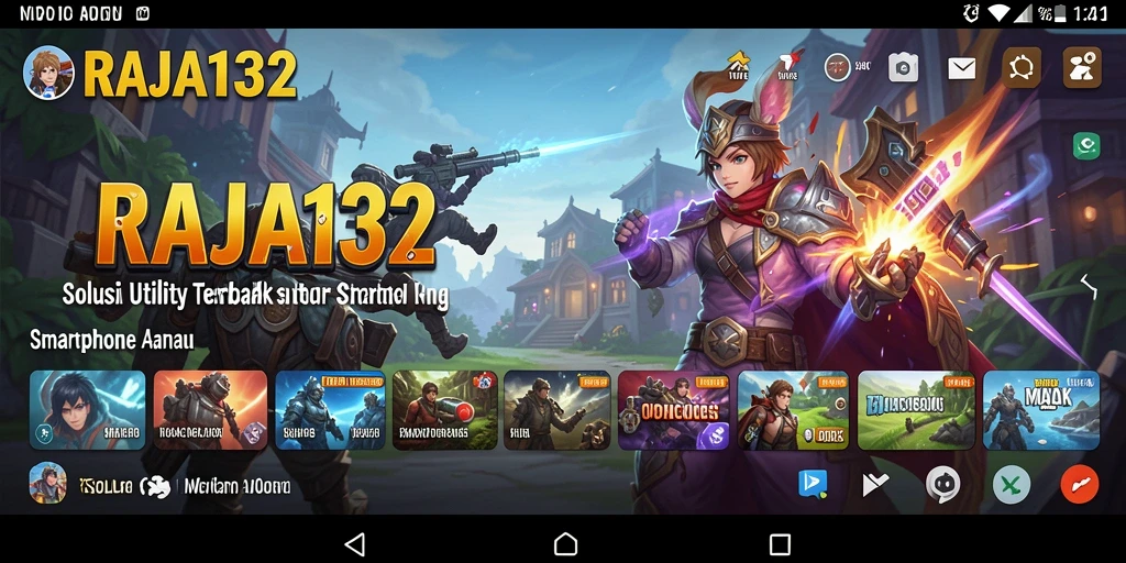 Tampilan antarmuka aplikasi Utility RAJA132 yang intuitif dan modern.