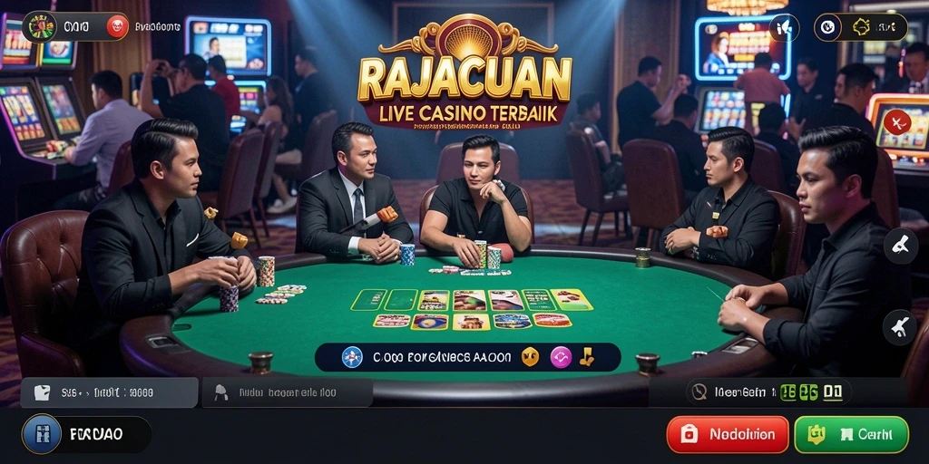 Tampilan menarik dari gameplay Live Casino di RAJACUAN.