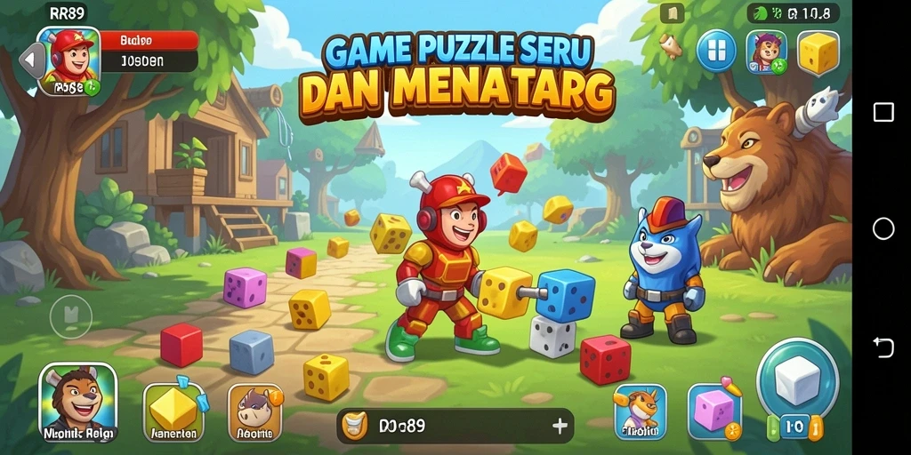 Tampilan gameplay RR89 dengan teka-teki yang menarik.