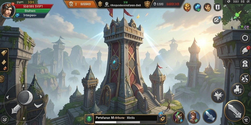 Gameplay seru SVIP1 dalam pertahanan menara yang strategis.