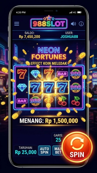 Screenshot interaksi pengguna dengan aplikasi 988slot.